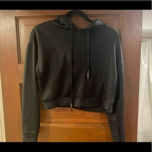 COPY - Good American black cropped sweatshirt